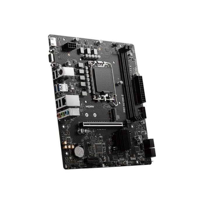 MSI PRO H610M-E DDR5 5600MHZ(OC) HDMI VGA M.2 mATX 1700P