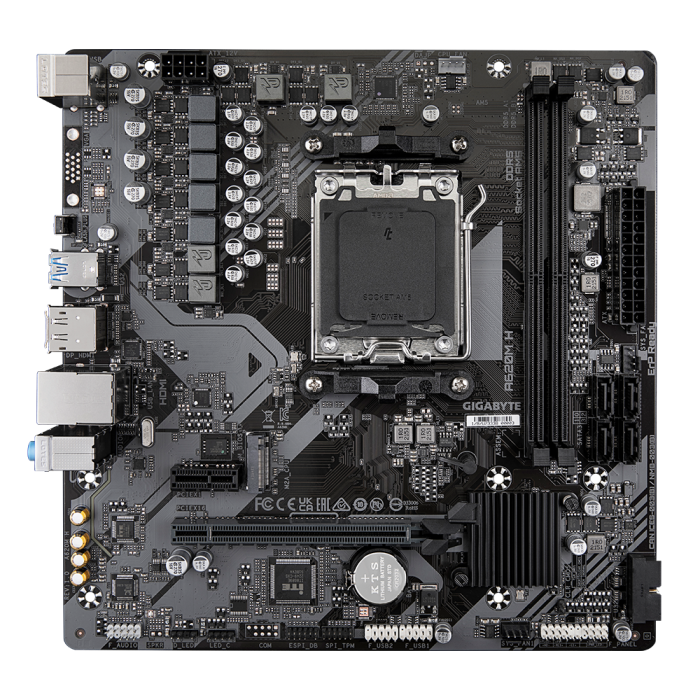 GIGABYTE A620M H DDR5 6400(OC) HDMI DP MATX AM5
