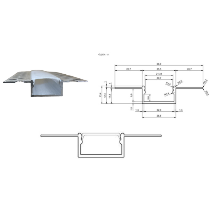 25MM TRIMLESS ALÜMINYUM