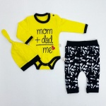 MİNİSSE MOM DAD BASKILI 3LÜ TAKIM