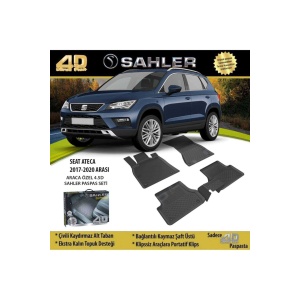 Sahler Seat Ateca  2017-2022   4.5D Havuzlu Paspas Siyah