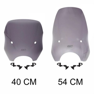 GP Kompozit Scooter Universal Ayarlanabilir Ön Cam 40 cm Füme