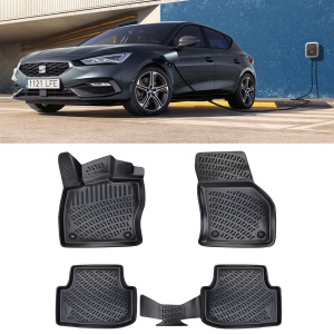 Rizline Seat Leon 2020 Sonrası e hybrid Havuzlu Paspas  Tsi / e-hybrid 3D Havuzlu Paspas Siyah