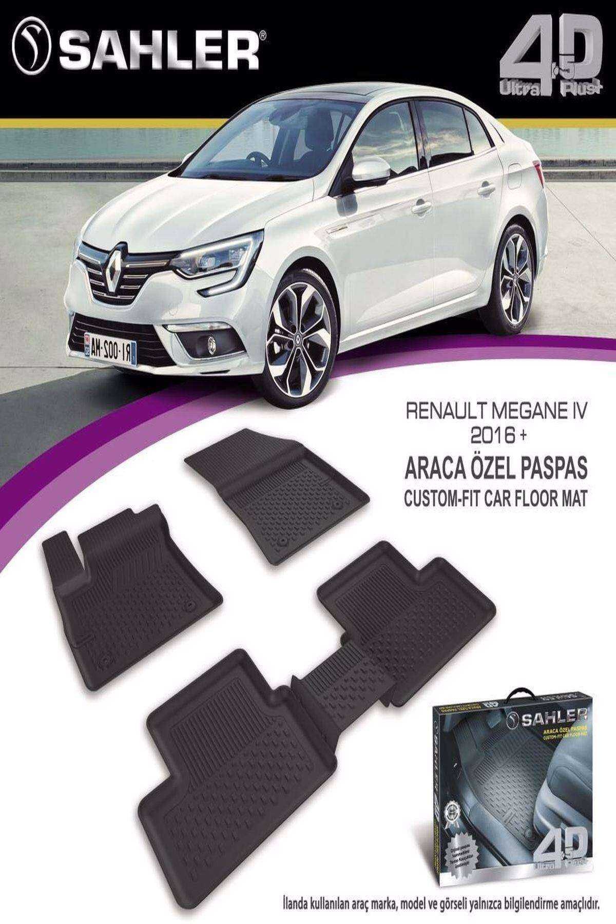 Sahler Renault Megane 4  2016 ve Sonrası 4.5D Havuzlu Paspas Siyah