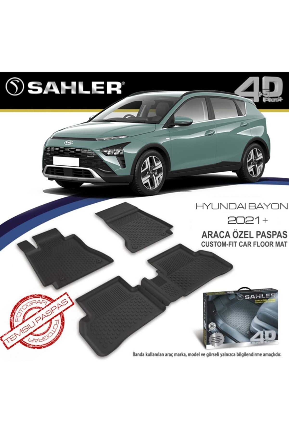 Sahler Hyundai Bayon 2021+  4.5D Havuzlu Paspas Siyah