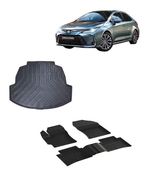 Toyota Corolla Sedan 2019 ve  Sonrası Sahler 4.5D Paspas Rizline 3D Bagaj Havuzu Set