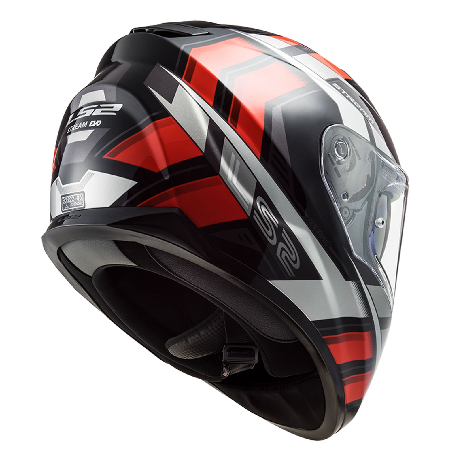 LS2 STREAM EVO LOOP SİYAH-KIRMIZI KASK L
