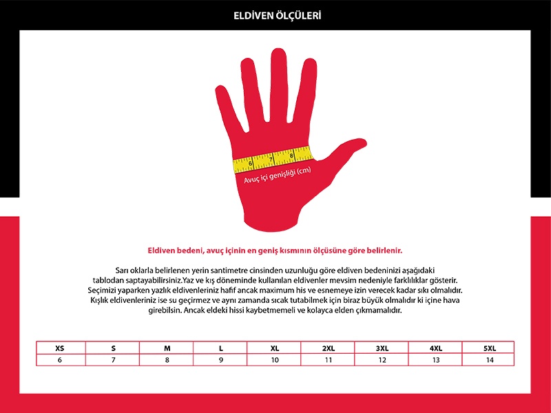 VEXO SANTA KISA PARMAK ELDİVEN KIRMIZI XXL
