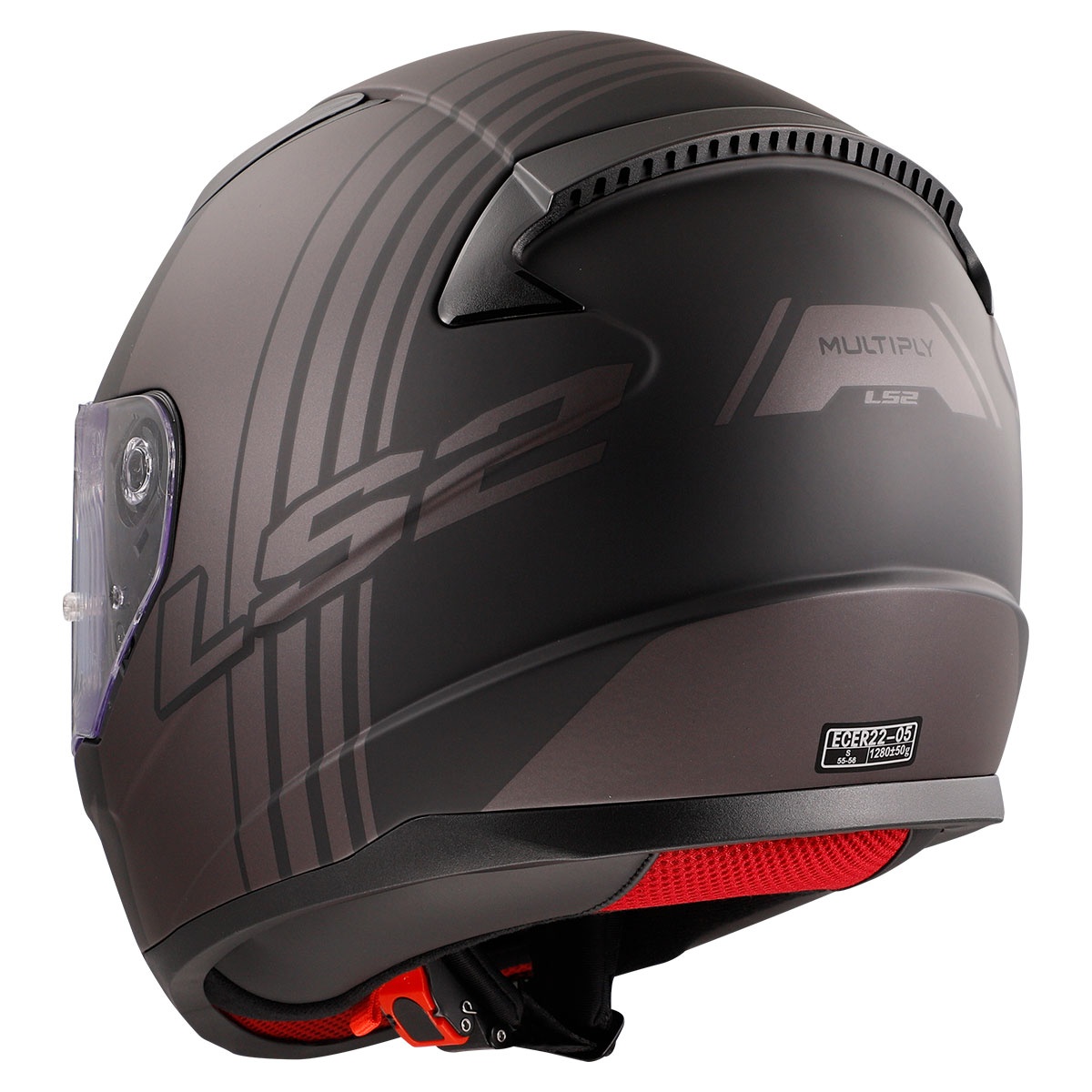 LS2 RAPID MULTIPLY MAT SİYAH-GRİ KASK XXL