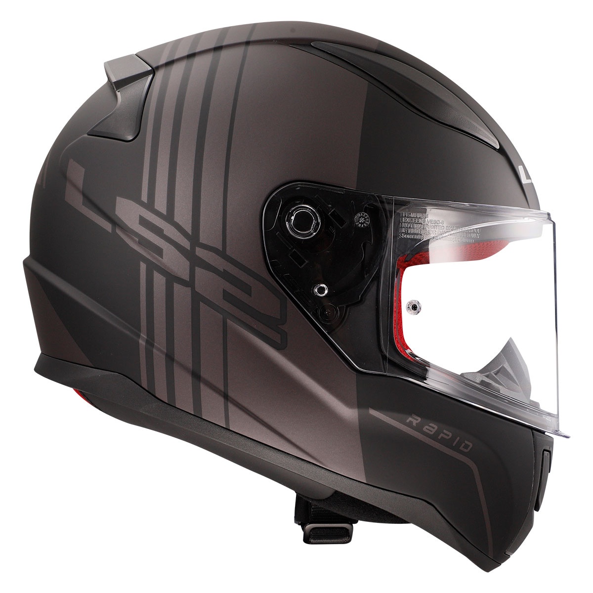 LS2 RAPID MULTIPLY MAT SİYAH-GRİ KASK M