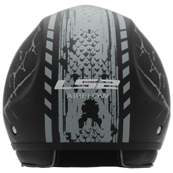 LS2 AIRFLOW SNAKE MAT SİYAH-TITANIUM KASK S