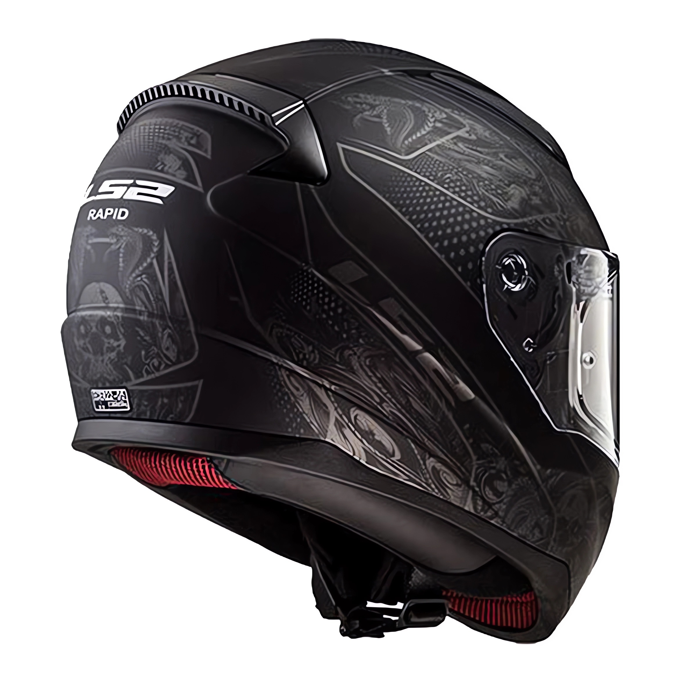 LS2 RAPID CRYPT MAT SİYAH KASK XL