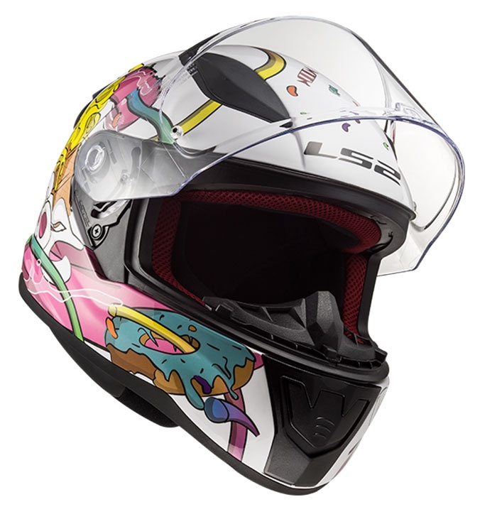 LS2 RAPID MINI CRAZY POP BEYAZ-PEMBE ÇOCUK KASK L