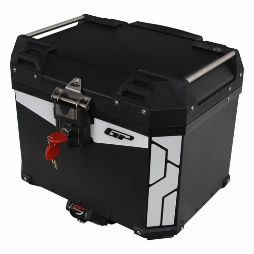 GP Kompozit Universal 37 lt Alüminyum Motosiklet Çantası Siyah