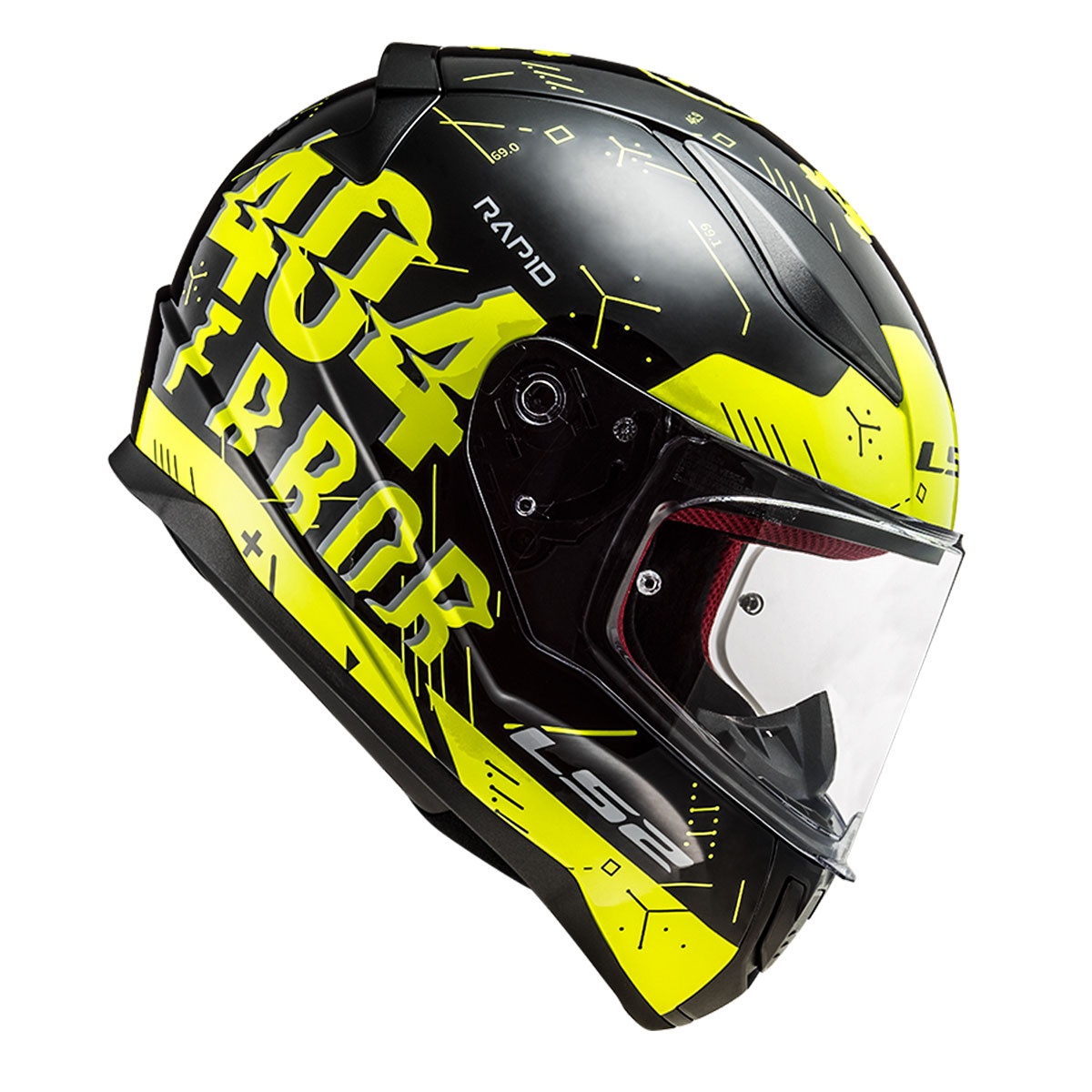 LS2 RAPID PLAYER NEON SARI-SİYAH KASK M