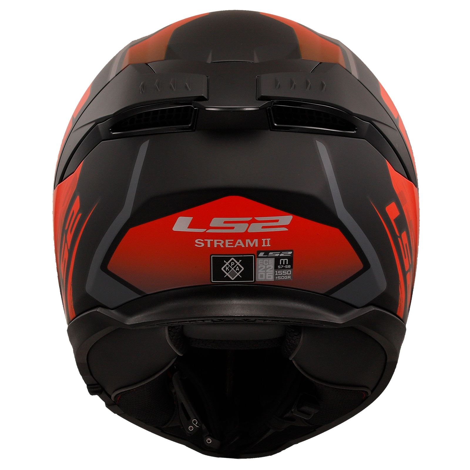 LS2 STREAM 2 FURY MAT SİYAH-GRİ-KIRMIZI KASK XL