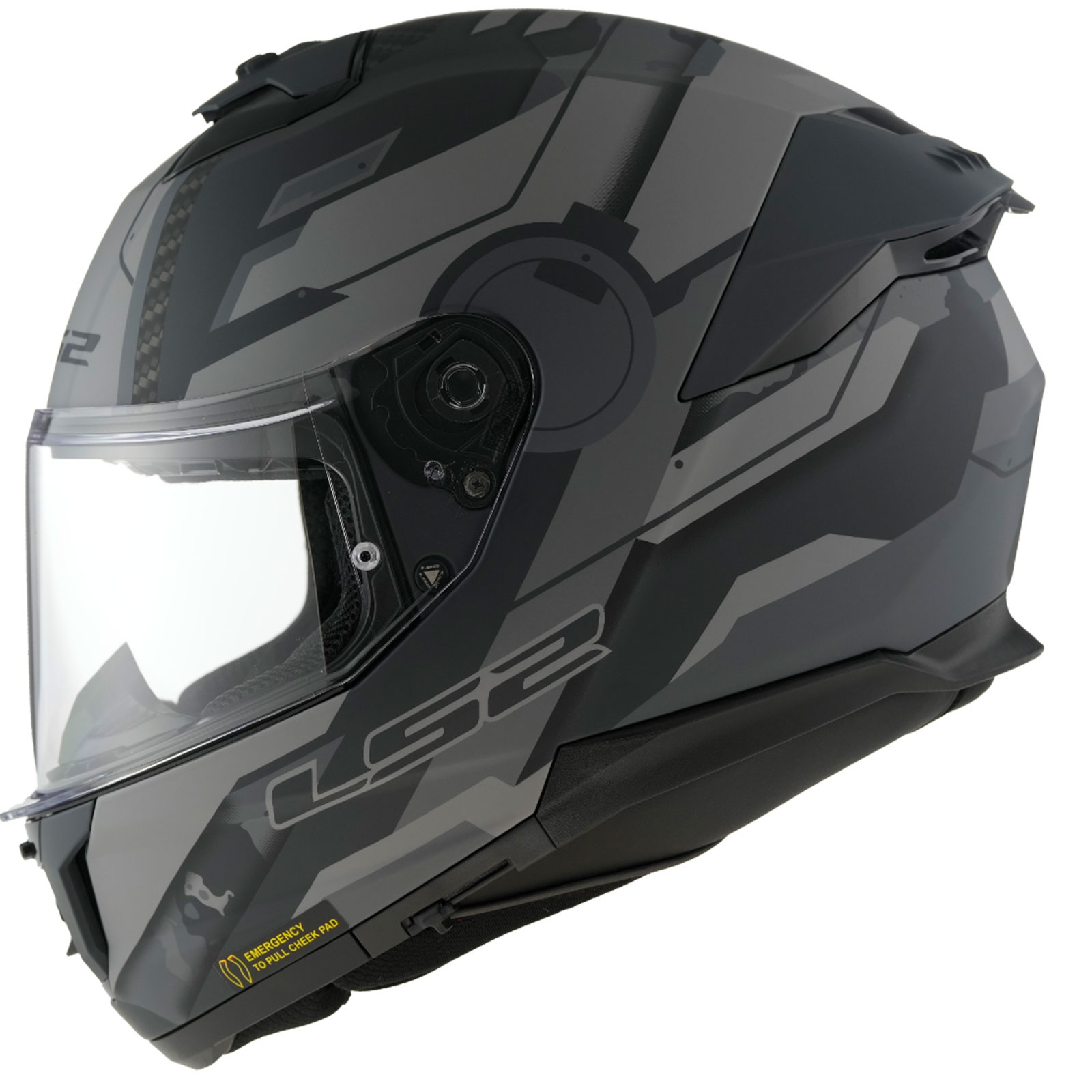 LS2 STREAM 2 SHADOW MAT TITANIUM-GRİ KASK XL