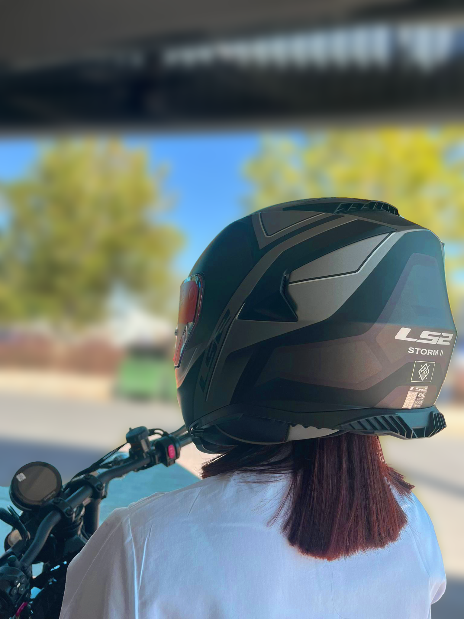 Ls2 Storm 2 Güneş Vizörlü Faster Mat Tıtanıum Kask ECR 22.06 Motosiklet Kaskı L