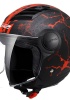 LS2 AIRFLOW SNAKE MAT SİYAH-KIRMIZI KASK S