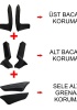 GP Kompozit Honda Forza 250 2023-2024 Uyumlu Üst/Alt Bacak ve Grenaj Koruma Seti Siyah
