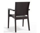 Novussi Liverno Rattan Masa Koltuk Takımı 90x150 Camlı Kahverengi