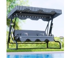 Yekta 3 Kişilik Bahçe Salıncağı Balkon Salıncağı Gri Palaska