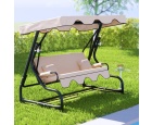 Yekta 3 Kişilik Bahçe Salıncağı Balkon Salıncağı Marmaris Krem