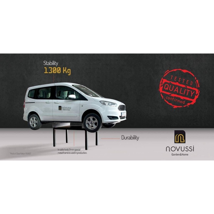 Novussi Liverno Rattan Masa Koltuk Takımı 90x150 Camlı Kahverengi