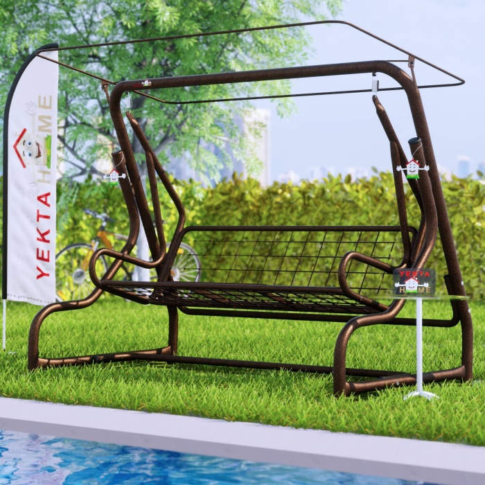 Yekta 3 Kişilik Bahçe Salıncağı Balkon Salıncağı Amazon