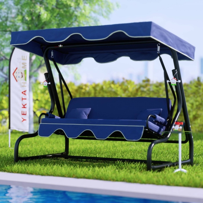 Yekta 3 Kişilik Bahçe Salıncağı Balkon Salıncağı Muğla