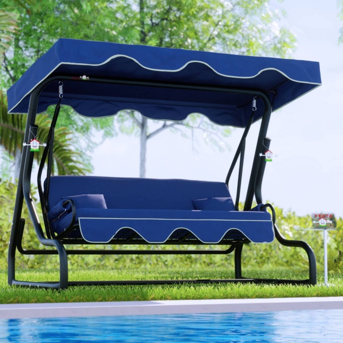 Yekta 3 Kişilik Bahçe Salıncağı Balkon Salıncağı Muğla