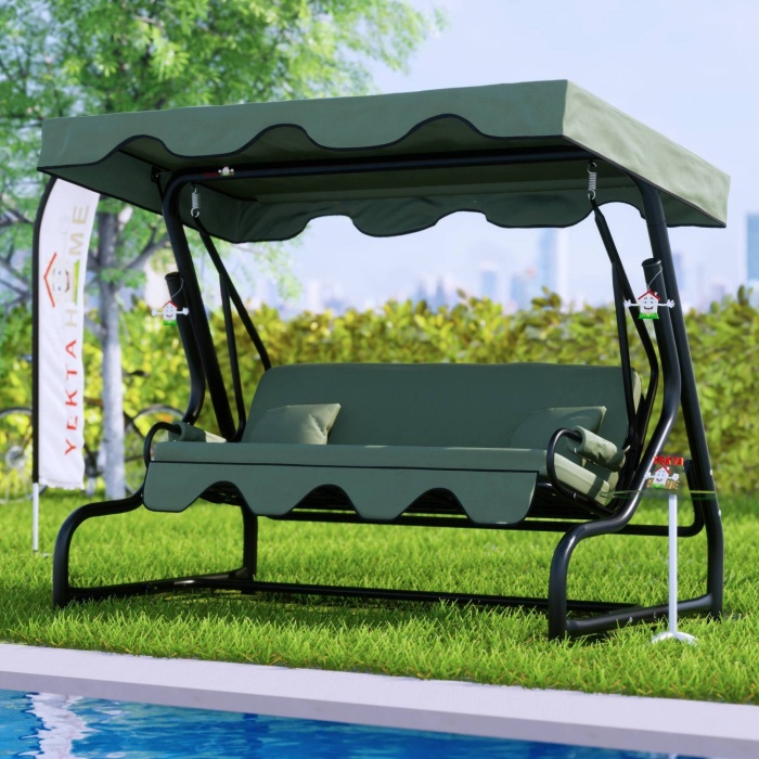 Yekta 3 Kişilik Bahçe Salıncağı Balkon Salıncağı Dalyan