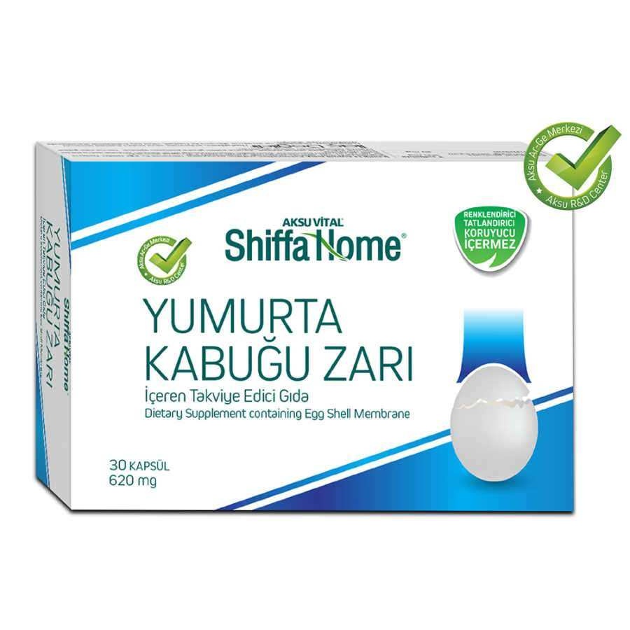 Aksuvital Shiffa Home Yumurta Kabuğu Zarı (30 Kapsül x 620 mg)