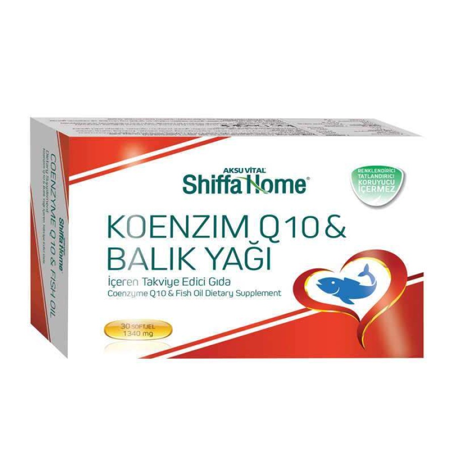 Aksuvital Shiffa Home Koenzim Q10 Balık Yağı 1340 mg