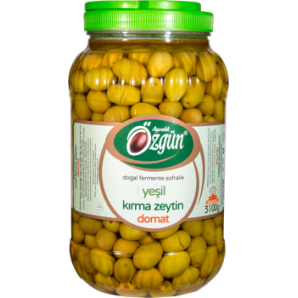 Özgün Yeşil Kırma Domat Zeytin (3100 gr.)