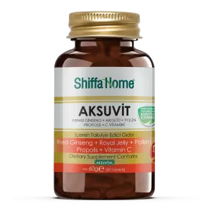 SHF AKSUVİT TABLET 80 Lİ.(Ginseng,arı sütü,polen,propolis,c vitamini)