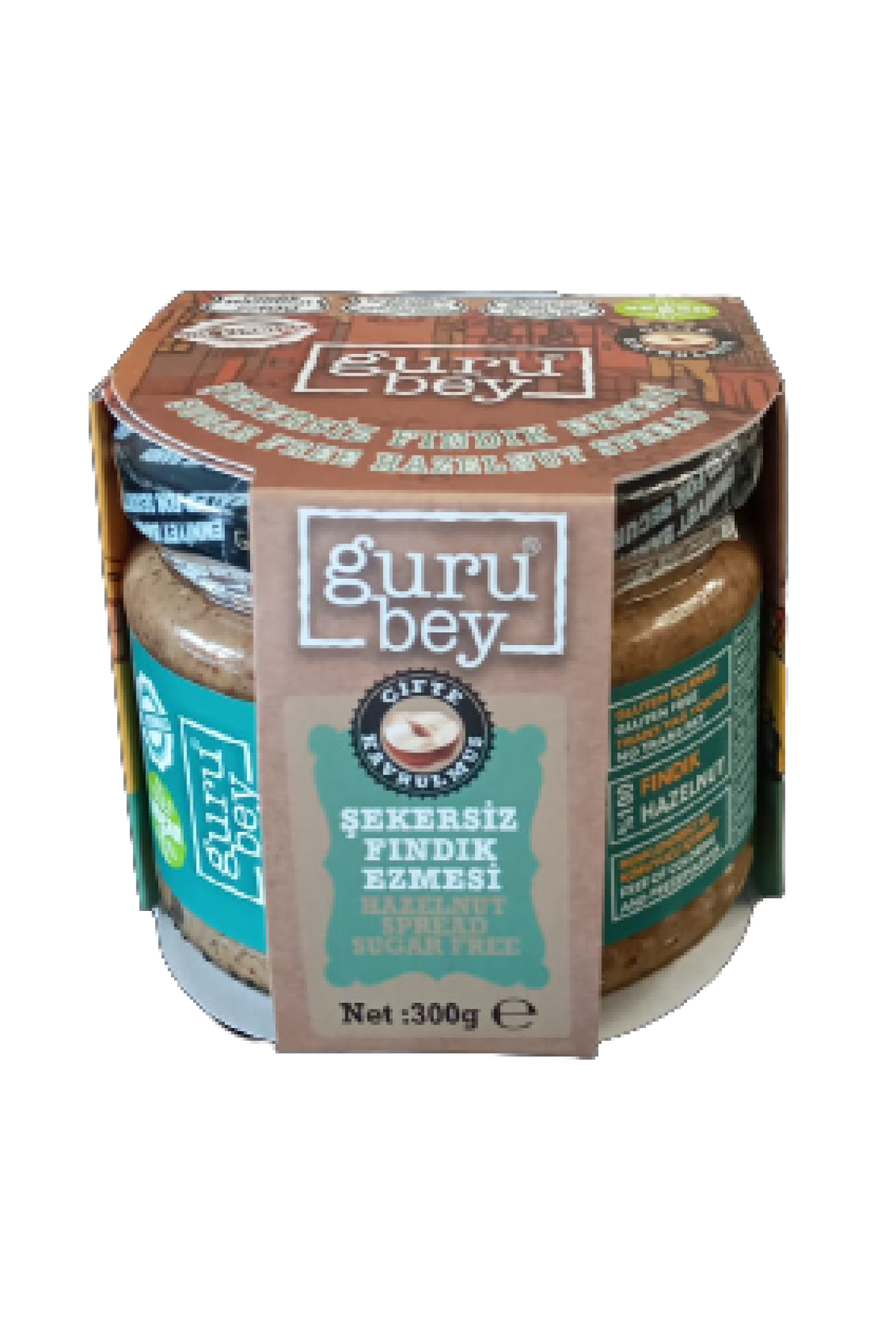 Gurubey Şekersiz Fındık Ezmesi 300 gr