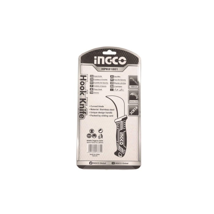 İngco Eğri Kanca Aşı Bıçağı 180 mm ING-HPK81801