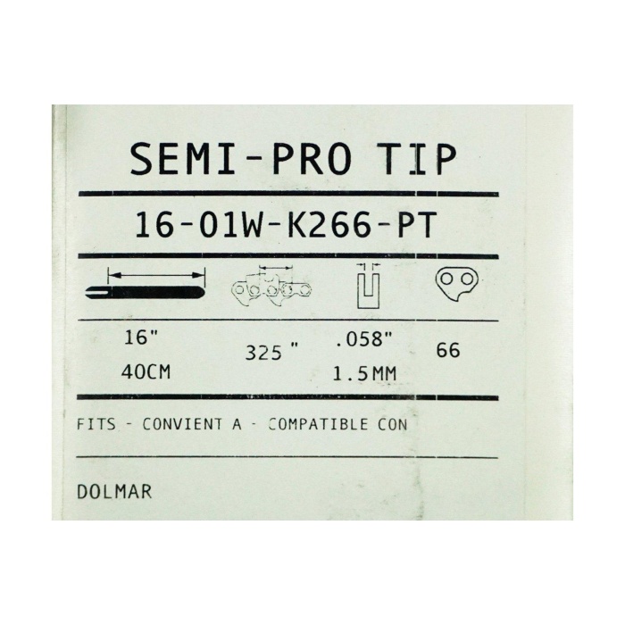 Carlton Semi Pro 33 Diş 325 Testere Kılavuzu 41 cm 16-01W-K266-PT