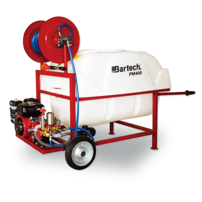 Bartech PM400 Benzinli Pülverizatör 400 Litre 22lik Pompalı Model 6.5 Hp