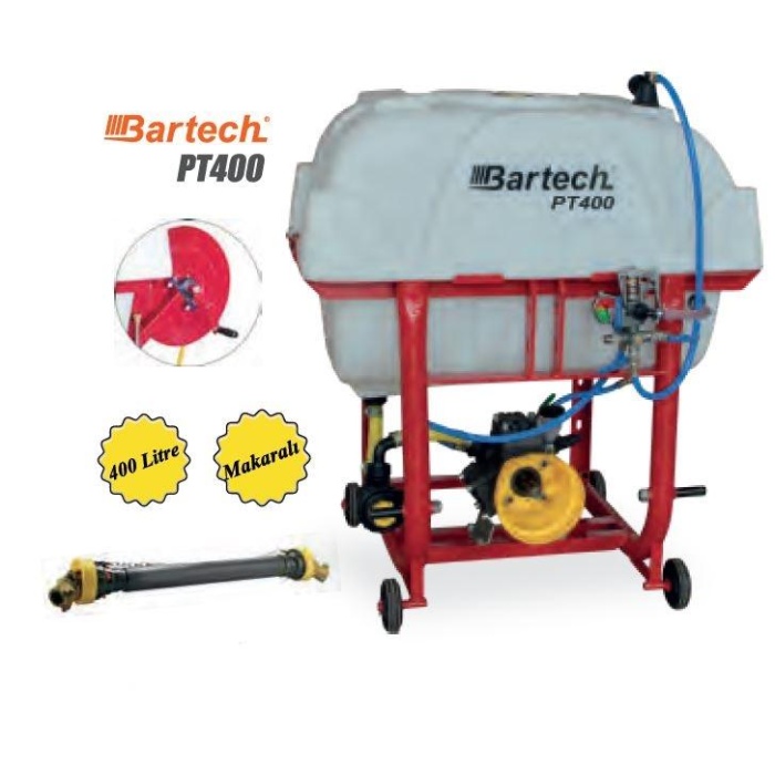 Bartech PT400 Makara ve Şaftlı Pülverizatör 400 Litre