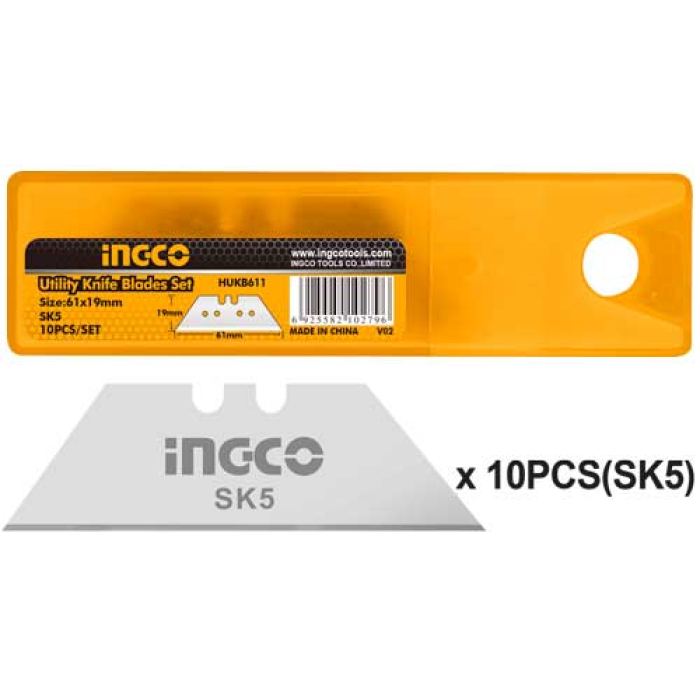 Ingco 10lu Yedek Maket Bıçağı Seti ING-HUKB611