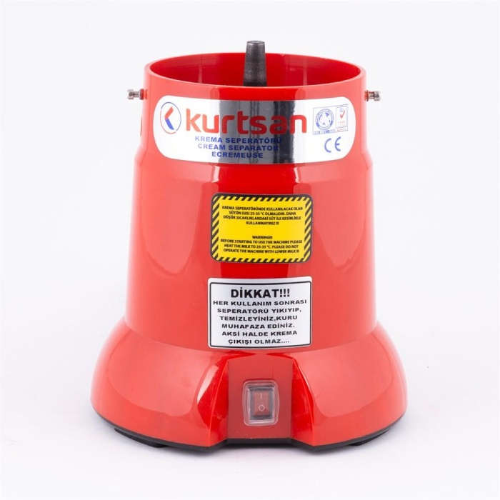 Kurtsan Paslanmaz Çelik Süt Krema Çekme Makinesi 12 Litre (140 Litre/Saat)