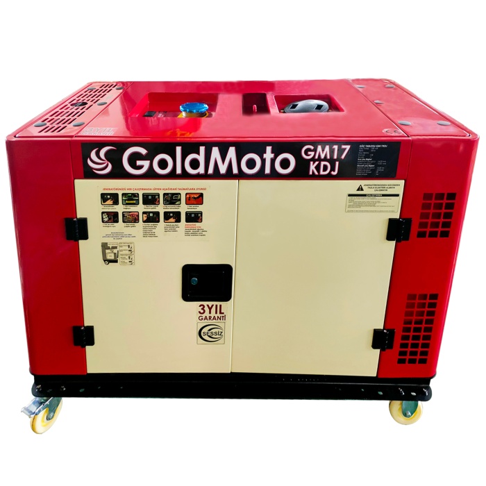 GoldMoto GM17KDJ Dizel Monofaze Marşlı Kabinli Jeneratör 17 Kva