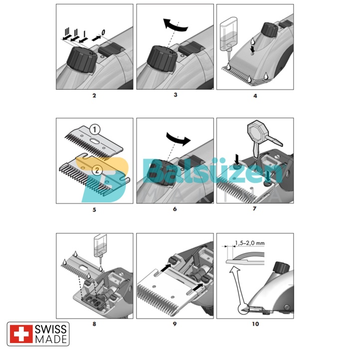 Heiniger Delta 3 At ve İnek Kırkma Makinesi 3 Kademeli