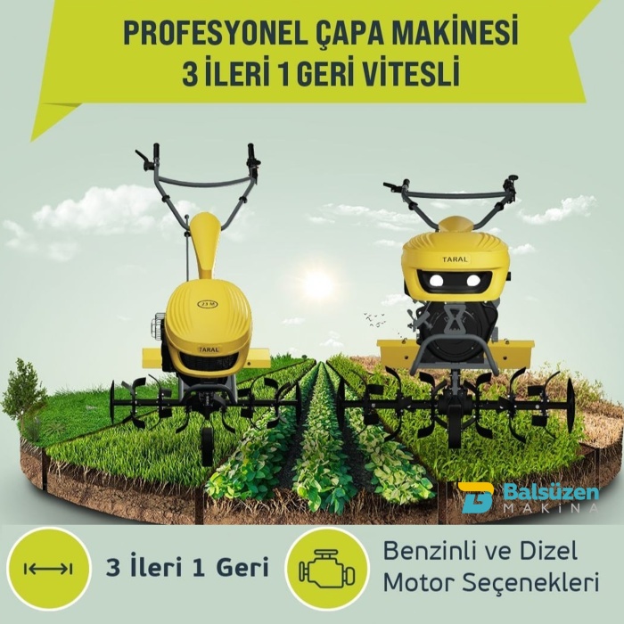 Taral 23M GOLD 178F Dizel Marşlı Çapa Makinesi 7.5 Hp