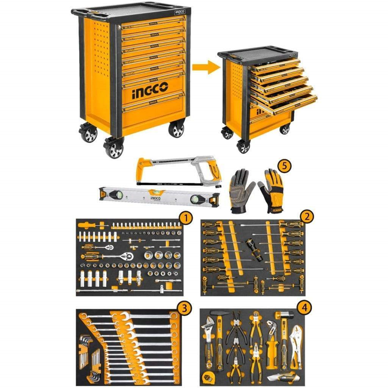 Ingco Endüstriyel 162 Parça Alet Takımı ING-HTCS271621 Balsüzen Makina