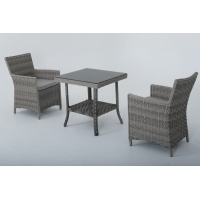 BİSTRO RATTAN BALKON SET 70X70 SEHPA + 2 KOLTUK