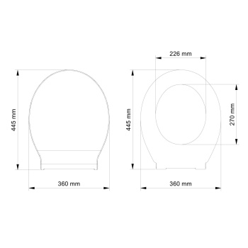 VISAM BEGONYA SLIM DUROPLAST YAVAŞ  KAPANAN KLOZET KAPAĞI 513-001