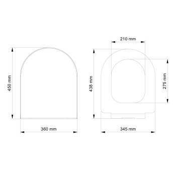 VISAM AKASYA DUROPLAST YAVAŞ KAPANAN KLOZET KAPAĞI 514-001